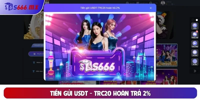 Tiền gửi USDT - TRC20 hoàn trả 2%